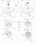 Exhaust System Fuel Supply Diagram and Parts List for 106232-0116-H7  Briggs and Stratton Engine
